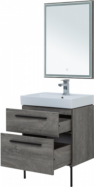 Мебель для ванной Aquanet Nova 60 дуб рошелье (2 ящика) 00246281