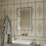 Зеркало Континент "Verte Led" 700х900 с часами, датчиком движения