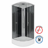 Душ.каб. NG-3504-14BLACK (900х900х2150) низкий поддон(26см) стекло МОЗАИКА 4 места