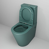 Унитаз GR-4480OLMS Color (620*365*810) ЗЕЛЕНЫЙ МАТОВЫЙ напольный БЕЗОБОДКОВЫЙ, 2 ме