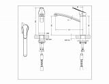 Смеситель для кухни/раковины Bravat Common F7234129CP-RUS