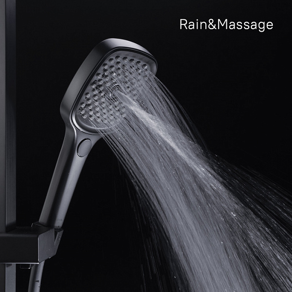 Лейка для душа, черная, Slide, IDDIS, SLI3F0Bi18