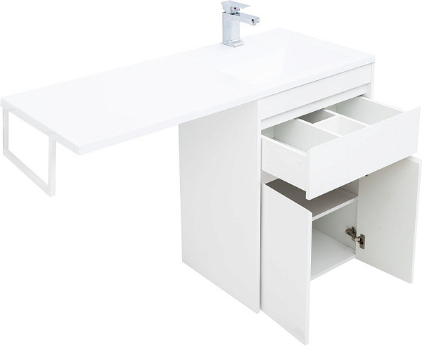 Тумба под раковину Aquanet Токио 58 белый (напольная, 1 ящик, 2 дверцы) 00237745
