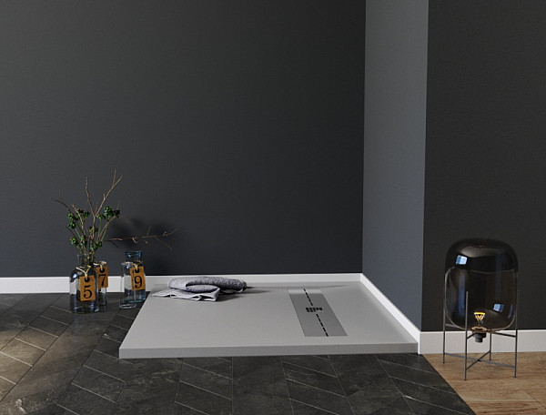 Душевой поддон Aquanet Delight 90х90 серый 00258882