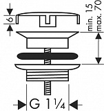 Сливной набор для раковины Hansgrohe 50001000