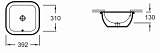 Встраиваемая раковина Jacob Delafon Vox  39,2х39,2 см EYE102-00