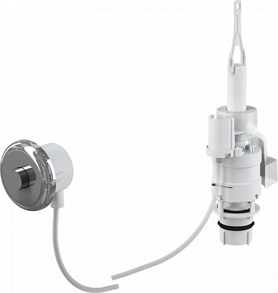 Клавиша смыва на расстоянии AlcaPlast ручное управление, хром – глянцевая, монтаж: в стену