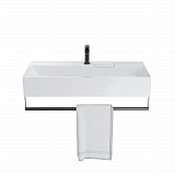 Раковина Kerama Marazzi LOGICA мебельная\подвесная с одним отверстием 90, белая глянцевая