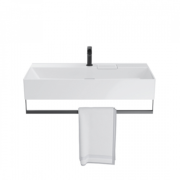 Раковина Kerama Marazzi LOGICA мебельная\подвесная с одним отверстием 90, белая глянцевая