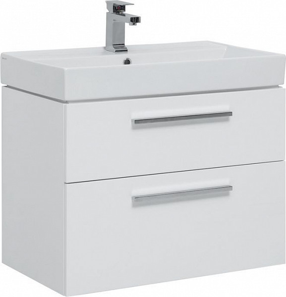 Тумба под раковину Aquanet Nova 75 белый (2 ящика) 00242262
