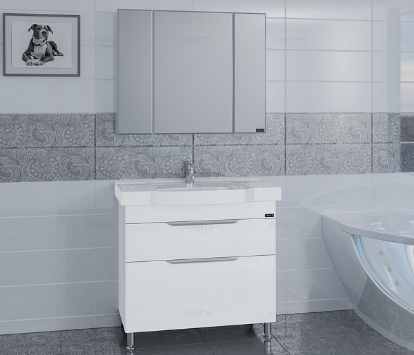 Тумба под раковину Марсель 90 напольная Санта 225009л