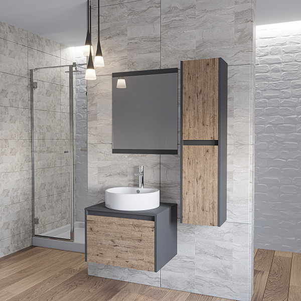 Зеркало "Эвита 60", темно-серое