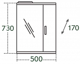 Зеркальный шкаф Прима 50 универсальный Санта 101100