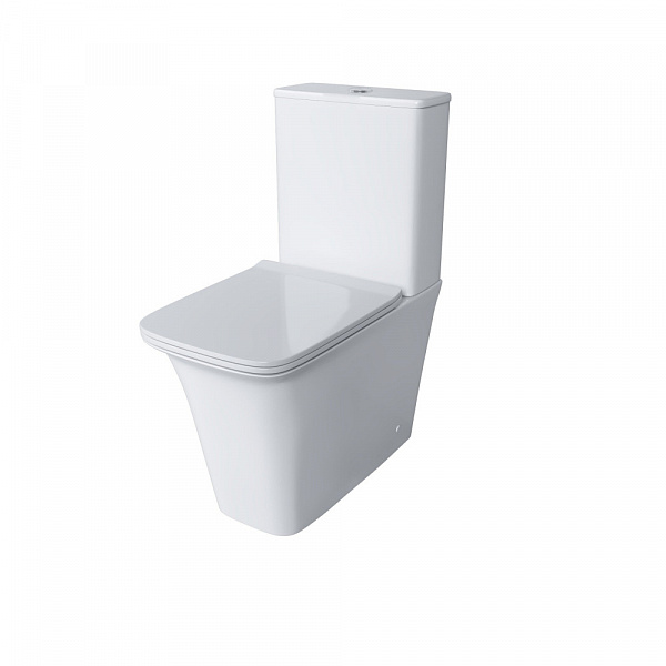 Унитаз Galaxy GR-4468S (620*345*800) напольный БЕЗОБОДКОВЫЙ с тонкой крышкой, 2 места