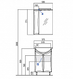 Зеркало-шкаф Акватон Джимми 59x80 1A034002DJ01R правый с подсветкой