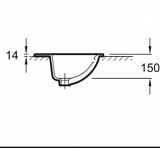 Встраиваемая раковина Jacob Delafon Patio 56x43 см E4155-00