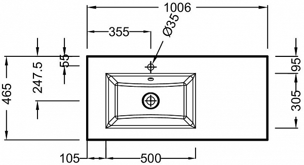Раковина Jacob Delafon Vox 100x46 см EB2102-DD4