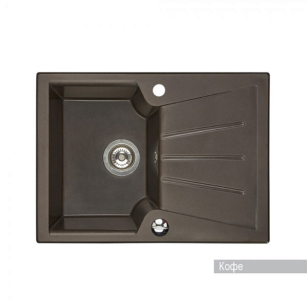 Мойка для кухни Aquaton Монца прямоугольная с крылом кофе 1A716032MC280