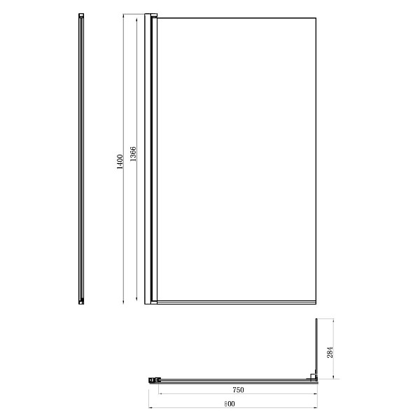 DX35WBS-D7W1-150MT Душ.шторка на борт ванны 150х80,профиль анод,стекло прозрачное,полотенцедержатель