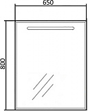 Зеркало Акватон Оптима 65x80 1A127002OP010 с подсветкой