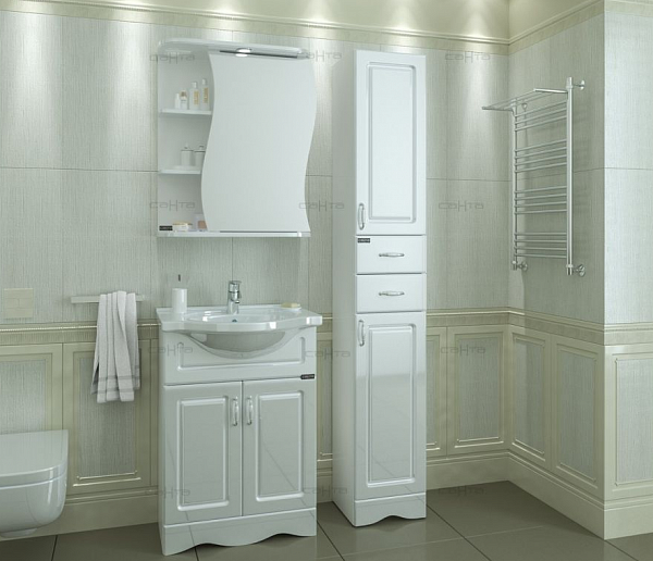 Тумба под раковину Верона 60 напольная с цоколем Санта 700112