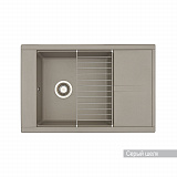 Мойка для кухни Aquaton Делия 78 прямоугольная с крылом серый шелк 1A715132DE250