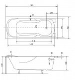 Акриловая ванна Besco Majka Nova 160x70 WAM-160-PK