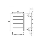 Полотенцесушитель водяной Point Афина PN04156BR П4 500x600, бронза