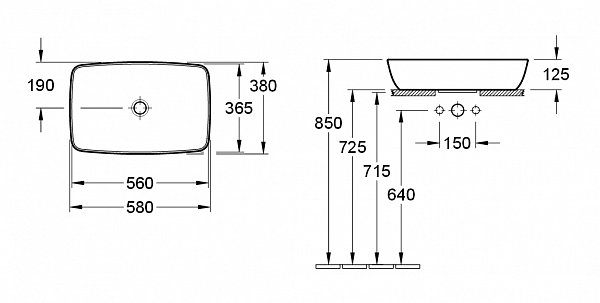 Раковина Villeroy & Boch Artis 4172 58 R1