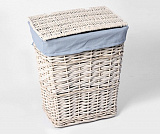 Плетеная корзина для белья с крышкой Wasserkraft Lippe WB-450-S