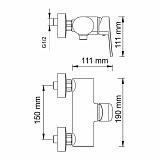 Смеситель для душа Wasserkraft  Donau 5302