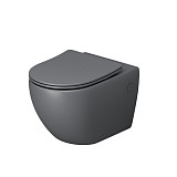 Унитаз GR-4411GMS Color (550*365*395) СЕРЫЙ МАТОВЫЙ подвесной БЕЗОБОДКОВЫЙ