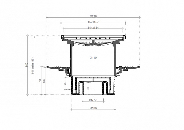 Confluo Standard 15х15 Plate Vertical 2in1 Pestan