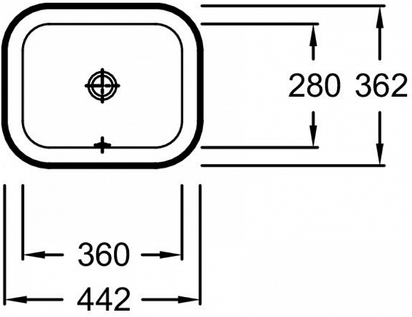 Встраиваемая раковина Jacob Delafon Vox 44,2х36,2 см EYD102-00