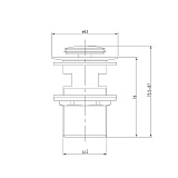 Выпуск для умывальника с переливом, золото, Cloud, IDDIS, CLOG000i88