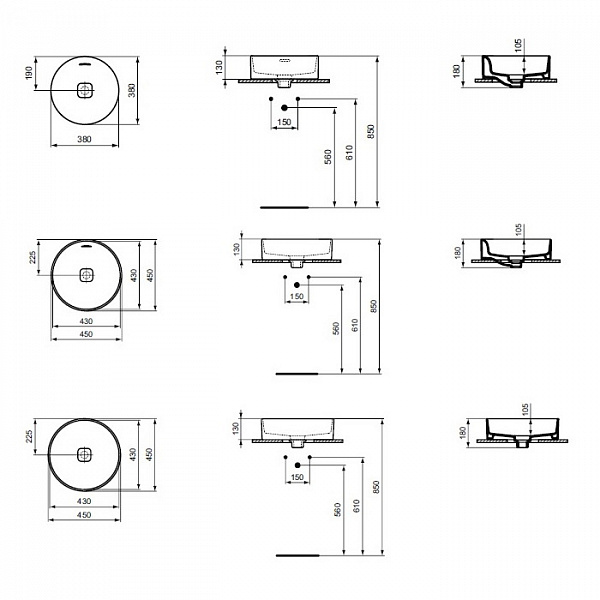 Раковина-чаша Ideal Standard Strada II 45 см T295901