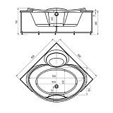 Акриловая ванна Aquatek  Эпсилон 150x150 EPS150-0000066