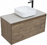 Тумба под раковину Aquanet Nova Lite 100 дуб рустикальный (1 ящик) 00249520