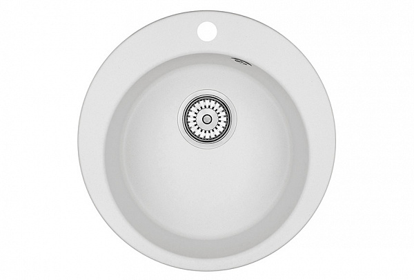 Мойка кухонная Granula круглая кварц 4801, АРКТИК