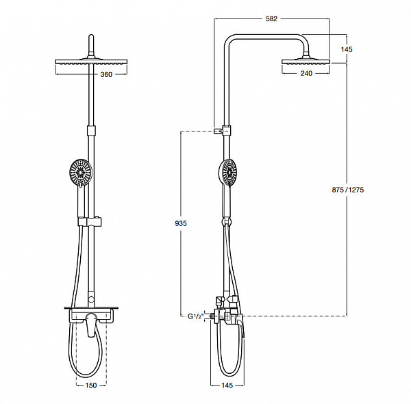 Душевая стойка Roca Even-M Square 5A9B90C00