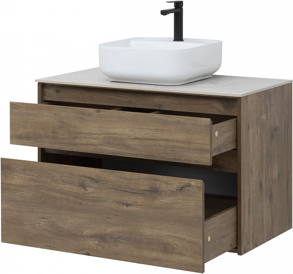 Тумба под раковину Aquanet Nova Lite 90 дуб рустикальный (2 ящика) 00249518