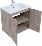 Тумба под раковину Aquanet Алвита New 70 2 дверцы, дуб веллингтон белый 00303906