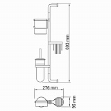 Комбинированная настенная стойка Wasserkraft K-1458