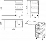 Тумба напольная "Корделия 50", 2 ящ., ст/м., белая, Kamilla 110