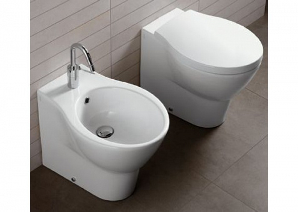 Унитаз напольный приставной Jacob Delafon Ove E1584-00, сиденье с микролифтом, под скрытый бачок