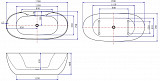 Акриловая ванна Aquanet Family Sweet 1700x780 155778GW Gloss Finish 155778GW