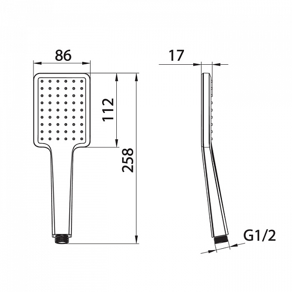 Лейка для душа, белая матовая, Slide, IDDIS, SLI1F0Wi18