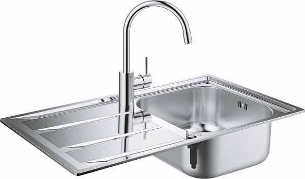 Комплект Grohe Concetto 31570SD0 Мойка кухонная K400 31566SD0 + Смеситель Concetto 32663001