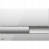 Клавиша смыва AlcaPlast M1743 хром - глянцевая/матовая