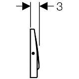 Клавиша смыва Geberit Delta 11 115.101.00.1 нержавеющая сталь